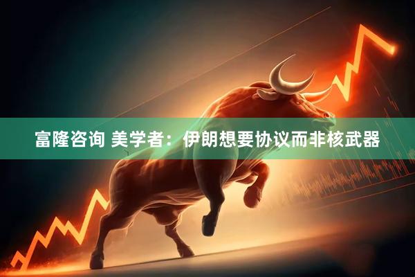 富隆咨询 美学者：伊朗想要协议而非核武器